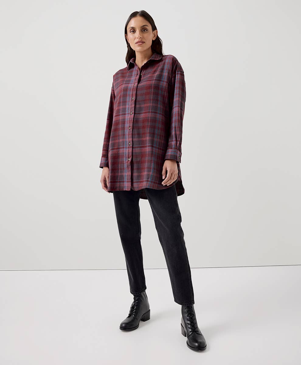 Oversized Women's Organic Flannel