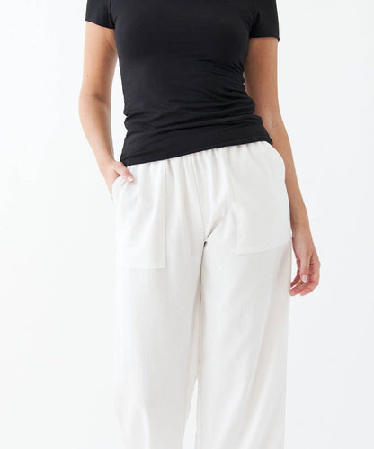 White Linen/Cotton Pants