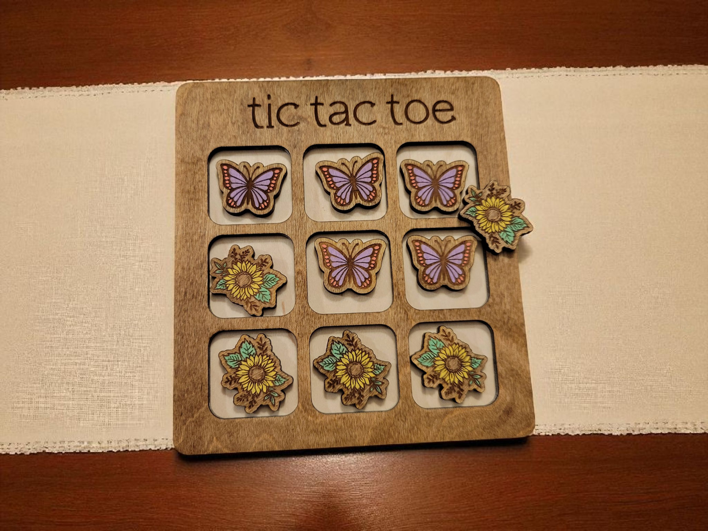 Eco Tic Tac Toe | Sunflowers & Butterflies