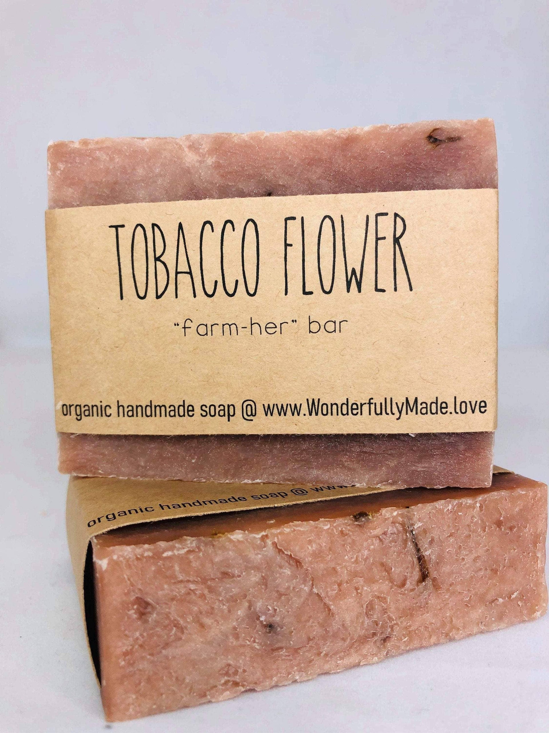 tobacco flower soap Bar radiating an air of timeless sophistication and luxury. Tobacco Flower Soap Bar