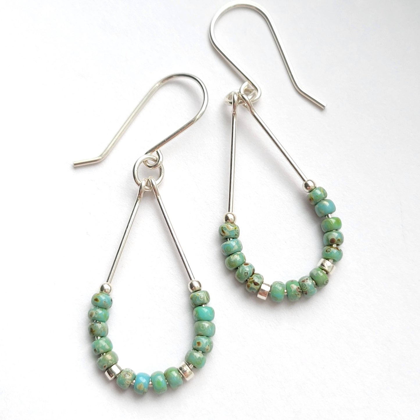 Turquoise Bead Drop Earrings