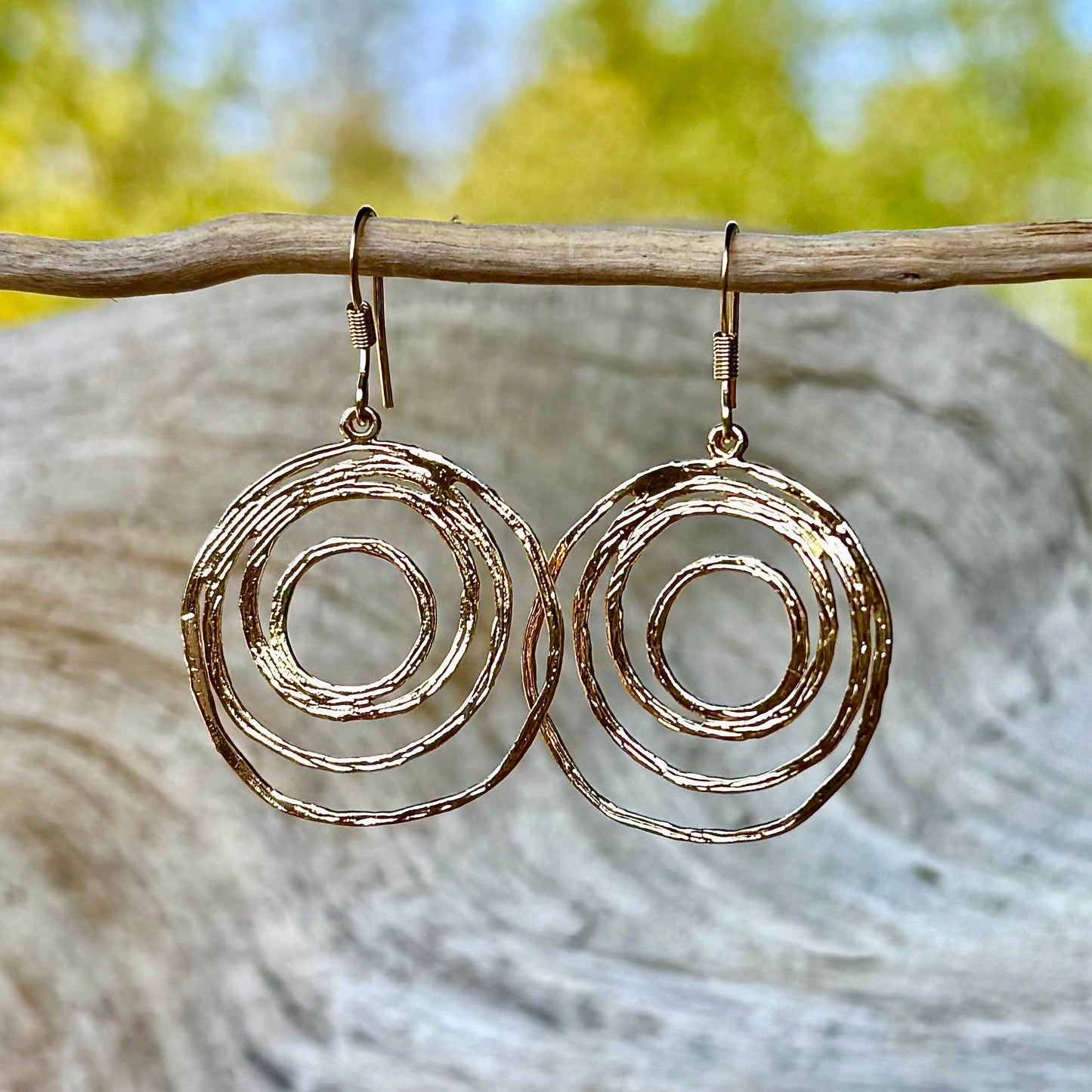 Brushed Gold Eternal Tide Earrings