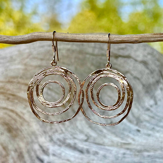 Golden Swirl Earrings