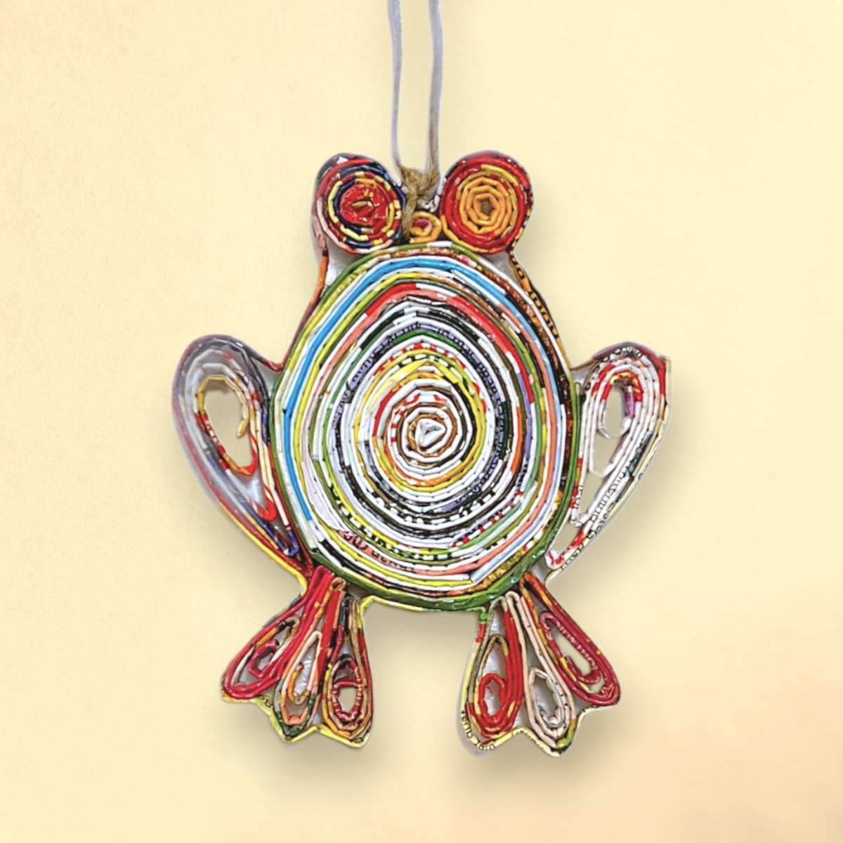 Recycled Paper Frog Ornament
