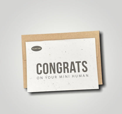 ‘Congrats on Your Mini Human’ Card