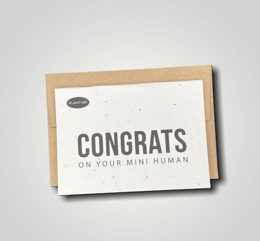 ‘Congrats on Your Mini Human’ Card