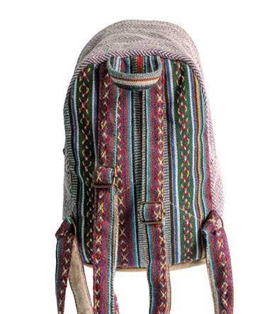 Hemp/Cotton Multi Stripe Backpack | 12”