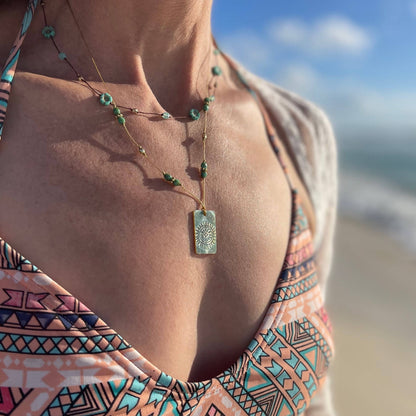 Mother of Pearl Shell Necklace - Tropical Colors