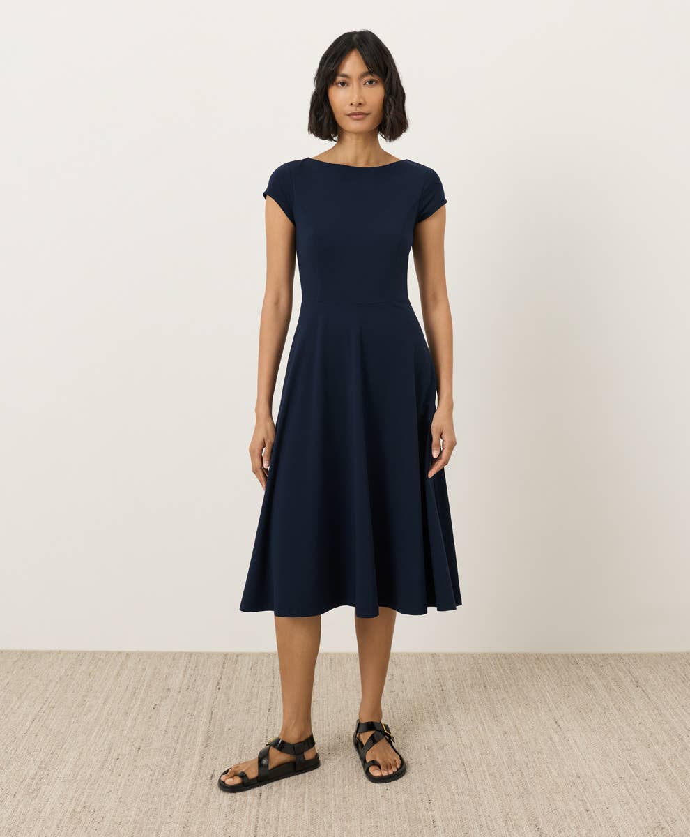 Fitted Top Ballet Neck Midi