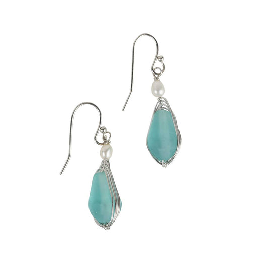 Delray Aqua Drop Earrings
