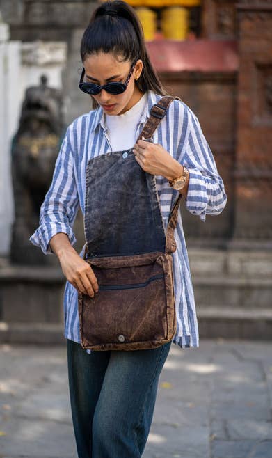 Brown Leaf Bag | Eco-friendly