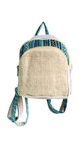 Hemp/Cotton Blue Stripe Backpack | 12”