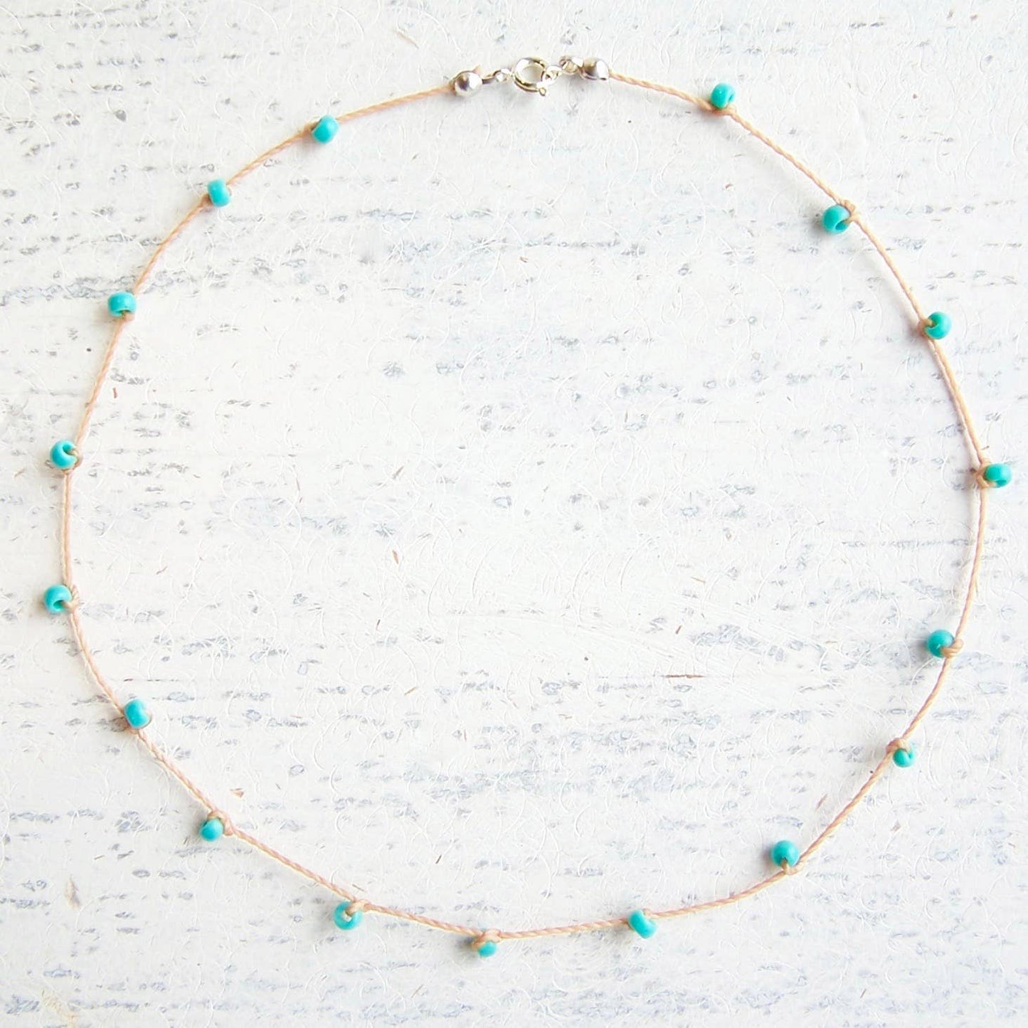 Knotted Bead Cord Necklace