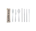 Travel Cutlery Set With Hemp Pouch PLASTIC SUCKS