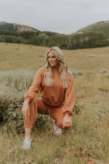 High Neck Crew Sweatshirt