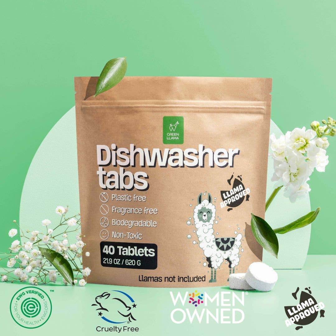 Green Llama EWG Verified Dishwasher Tablets, 40ct, 6-Pack