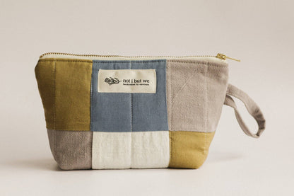 Upcycled Cotton/Linen Cosmetic Bag | 4 Color Options