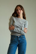 Gray Pointelle Long Sleeve