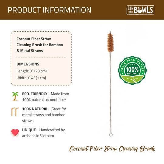 Coconut Fiber Boba Straw Brush