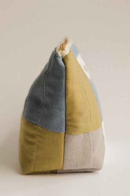 Upcycled Cotton/Linen Cosmetic Bag | 4 Color Options