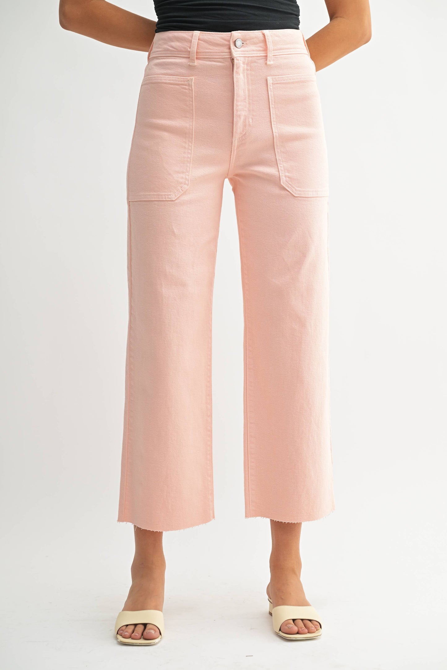 Peach Wide Leg Denim | Made in USA