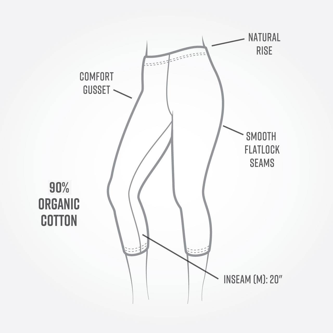 Organic Cotton Midcalf Leggings | Black