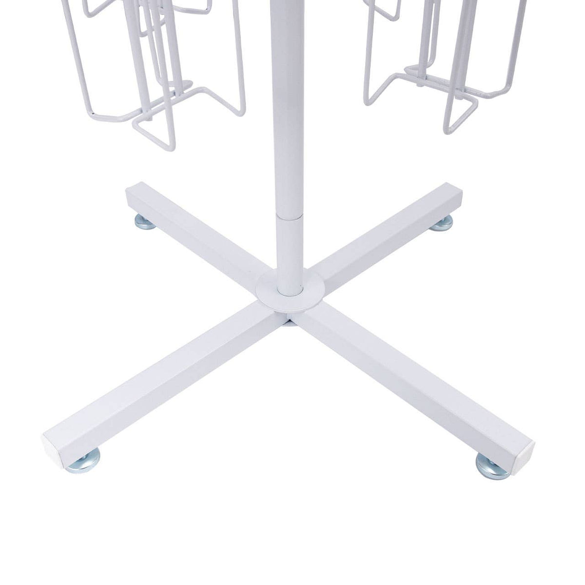 48-Pocket Rotating White Greeting Card Rack - 65”H x 16”D