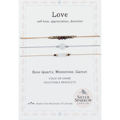 ‘Love’ Stackable Bracelet Trio
