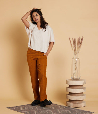 Organic Corduroy Straight Leg Pant