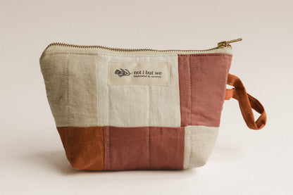 Upcycled Cotton/Linen Cosmetic Bag | 4 Color Options