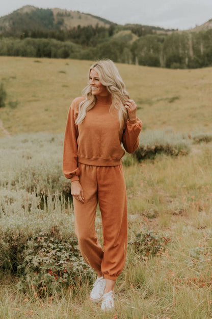 High Neck Crew Sweatshirt