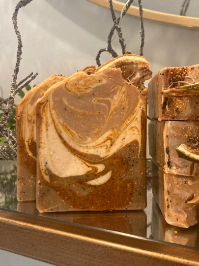 Organic Lemon Poppy Face and Body Bar