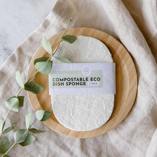 Compostable Dish Sponge 3-Pack | Eco Friendly, Zero Waste