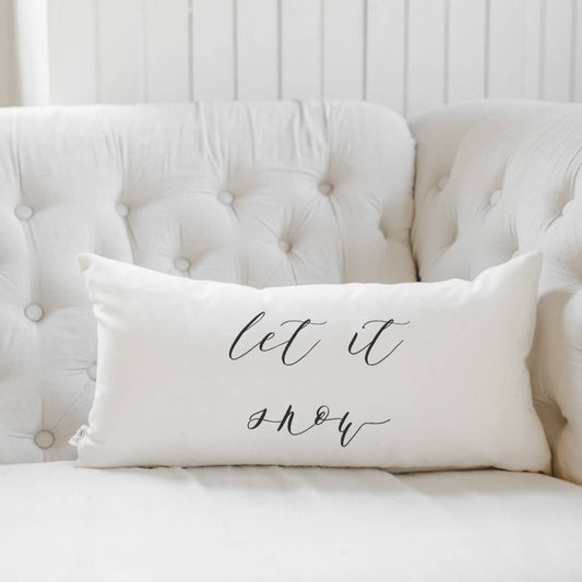 ‘Let It Snow’ Lumbar Pillow