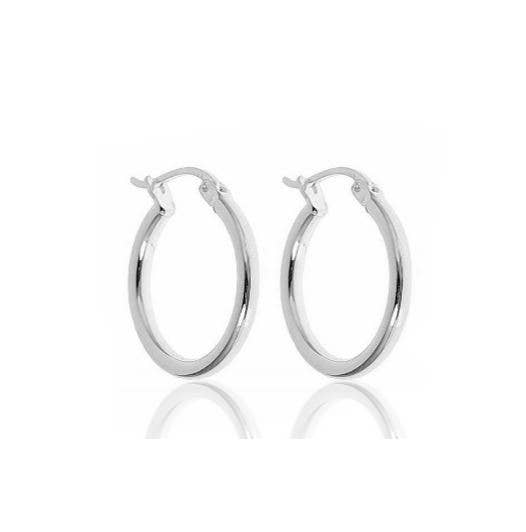 Sterling Silver 18MM French Lock Hoops