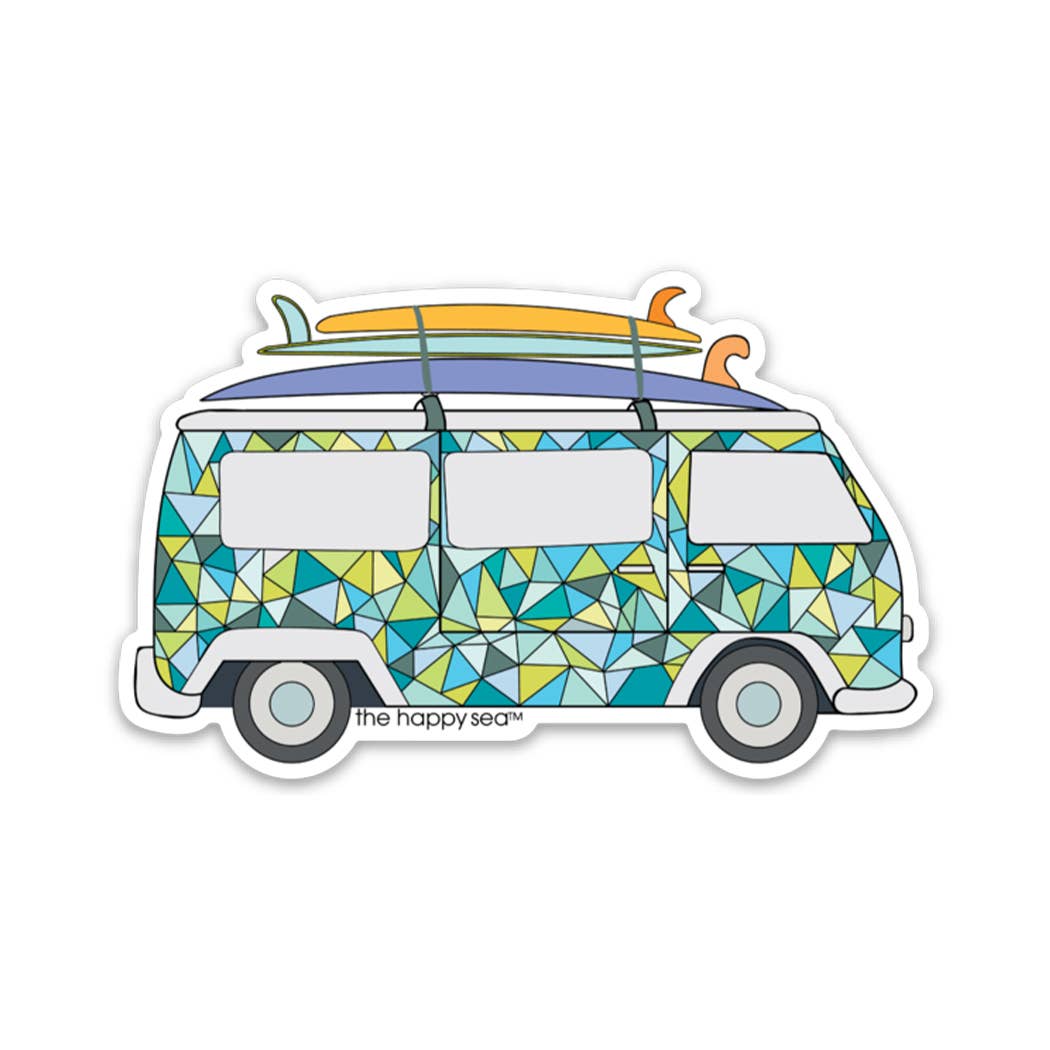 3" VW Surf Van Sticker