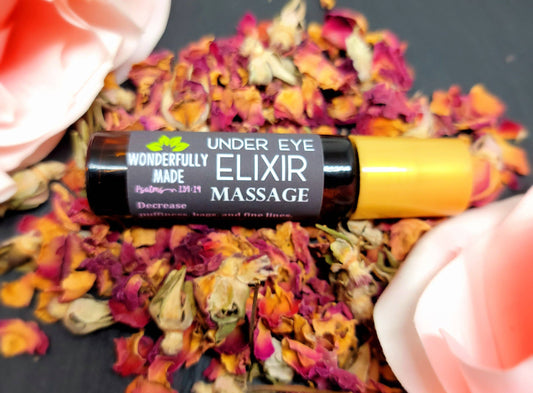 Organic Under Eye Elixir Massage Roller | Reduces Dark Circles Puffiness